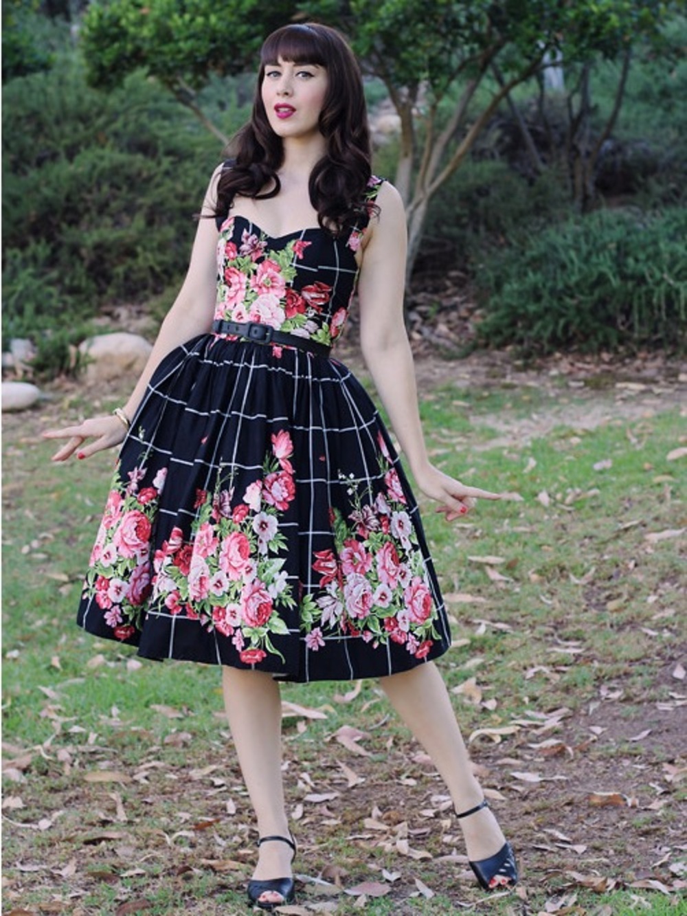Bernie Dexter Hydrangeas Halter Dress